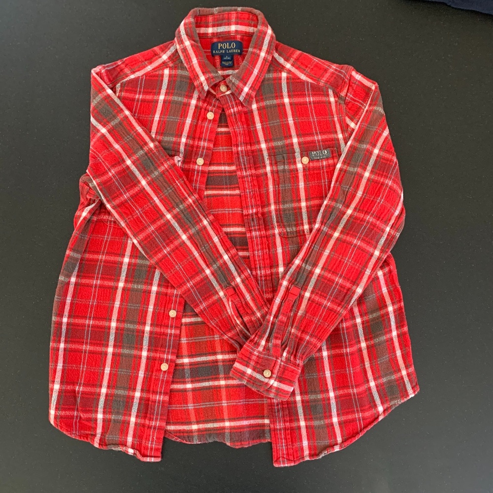 Polo Ralph Lauren Boys Flannel Button Down L